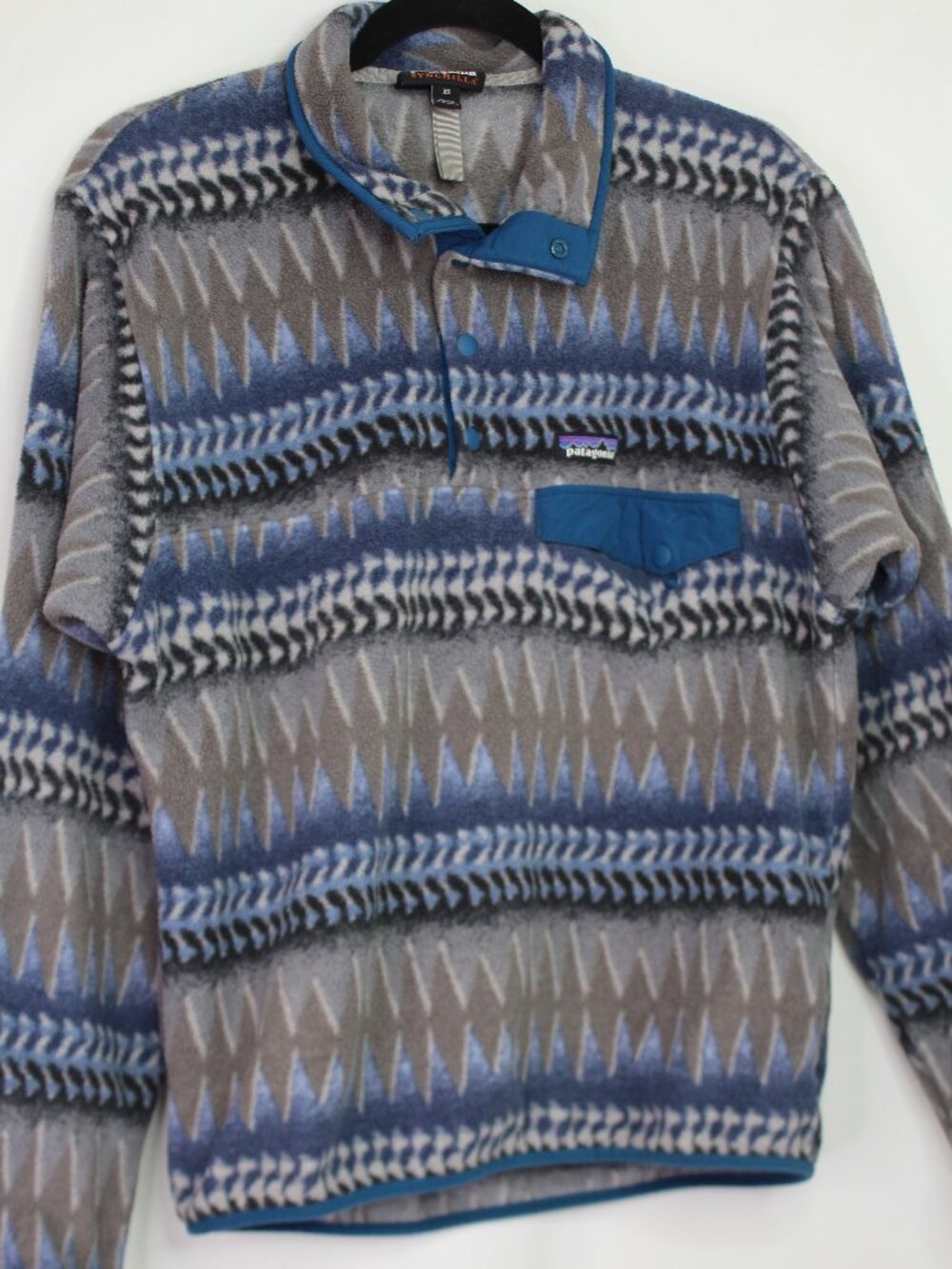 Patagonia Women's Blue/Gray Fleece Outdoor Synchilla Sweater SZ Xtra Small
